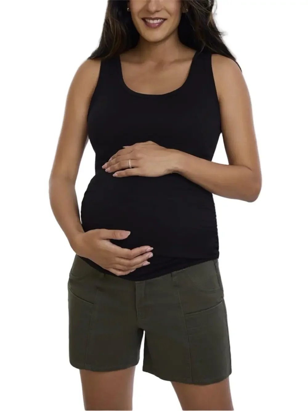 🎟️Motherhood Maternity under the Belly utility pregnancy pocket shorts size XL